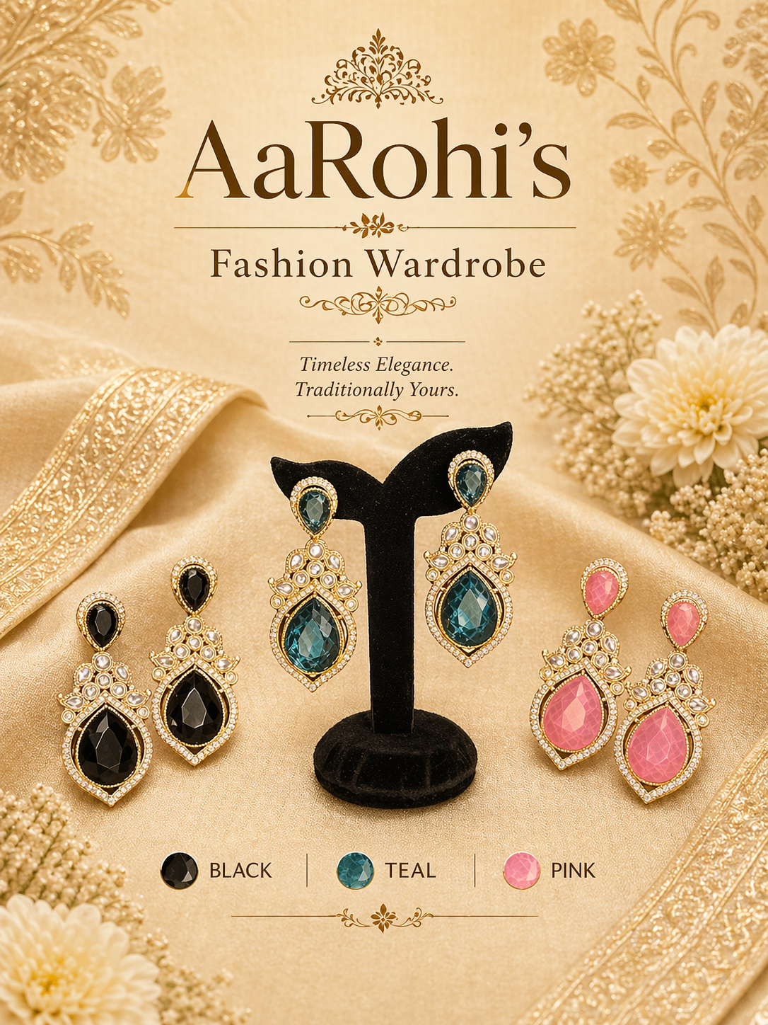 Elegant Kundan Statement Earrings