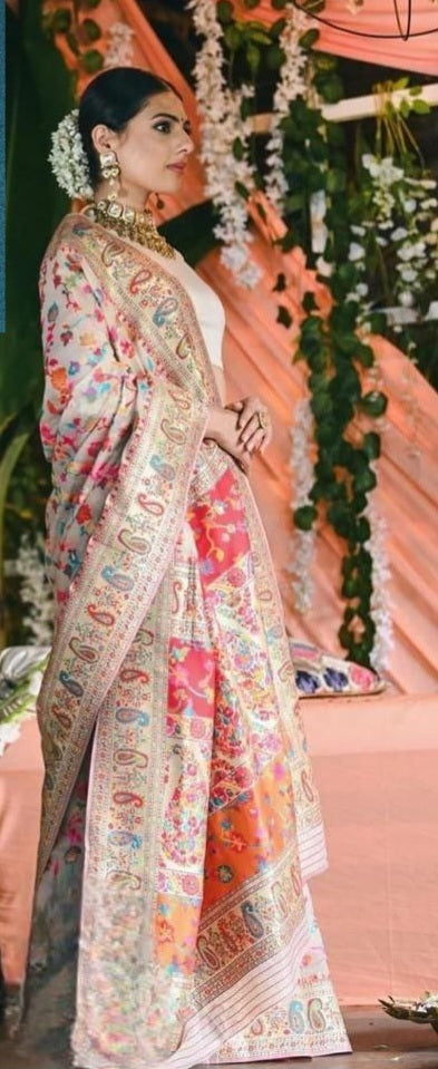 Banarasi Soft Silk Saree with Zari & Jacquard Work