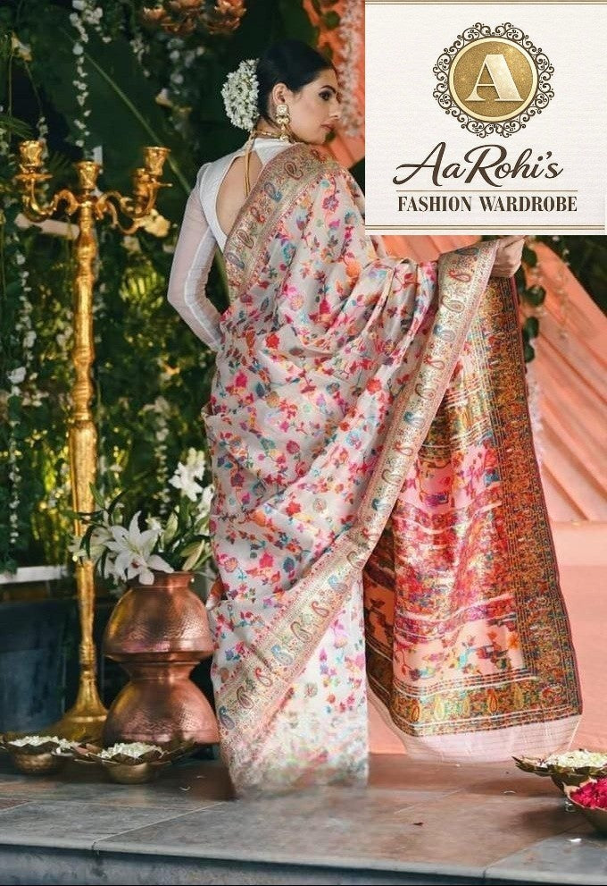 Banarasi Soft Silk Saree with Zari & Jacquard Work