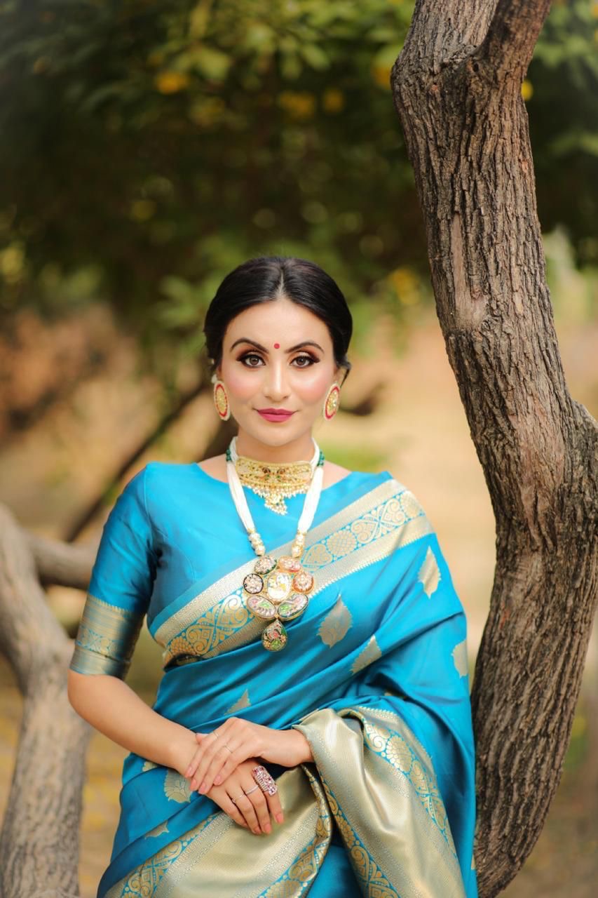 Silk Saree -Turquoise Blue