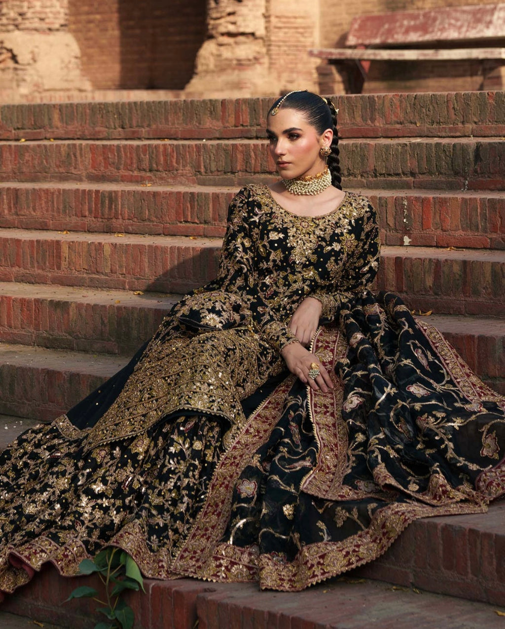 Black Sharara Set (S-42)