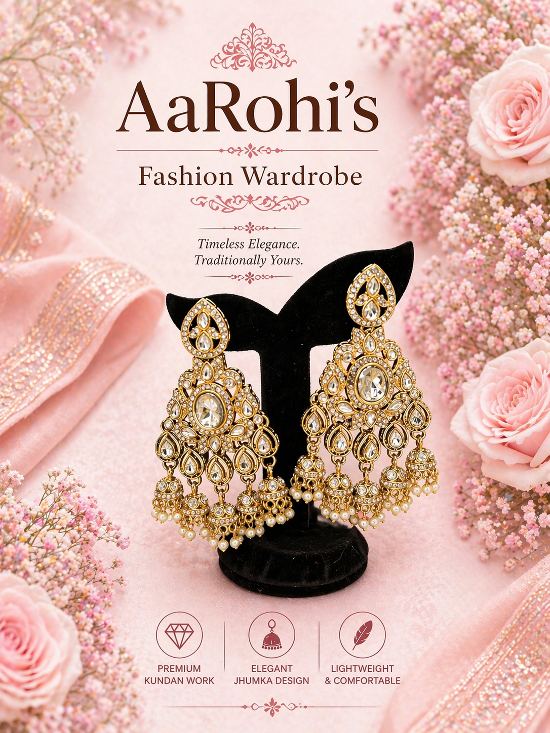Royal Polki Statement Earrings