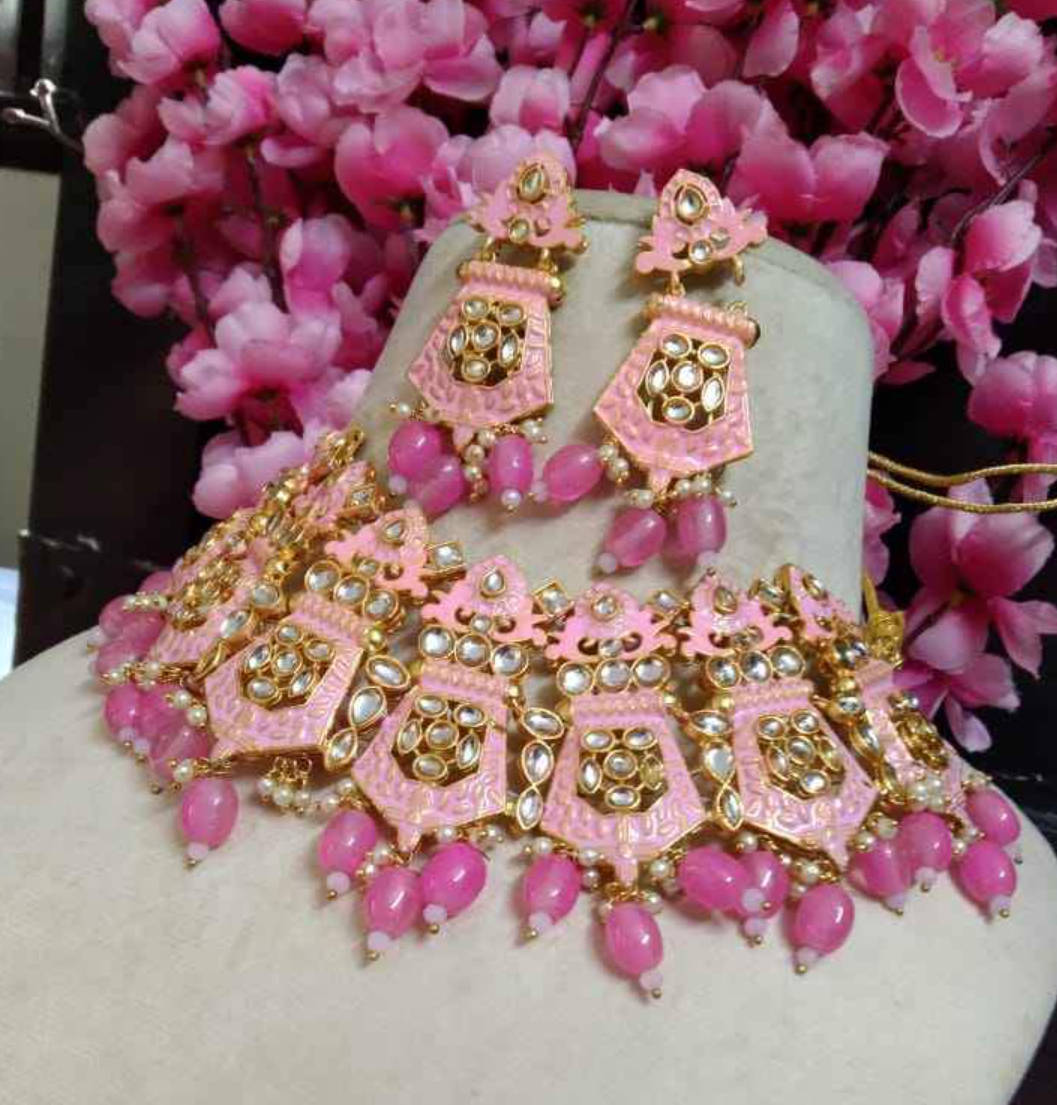 Laak Meenakari Kundan Jwellery Set