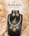 Blush Pink Polki Kundan Pearl Jewellery Set