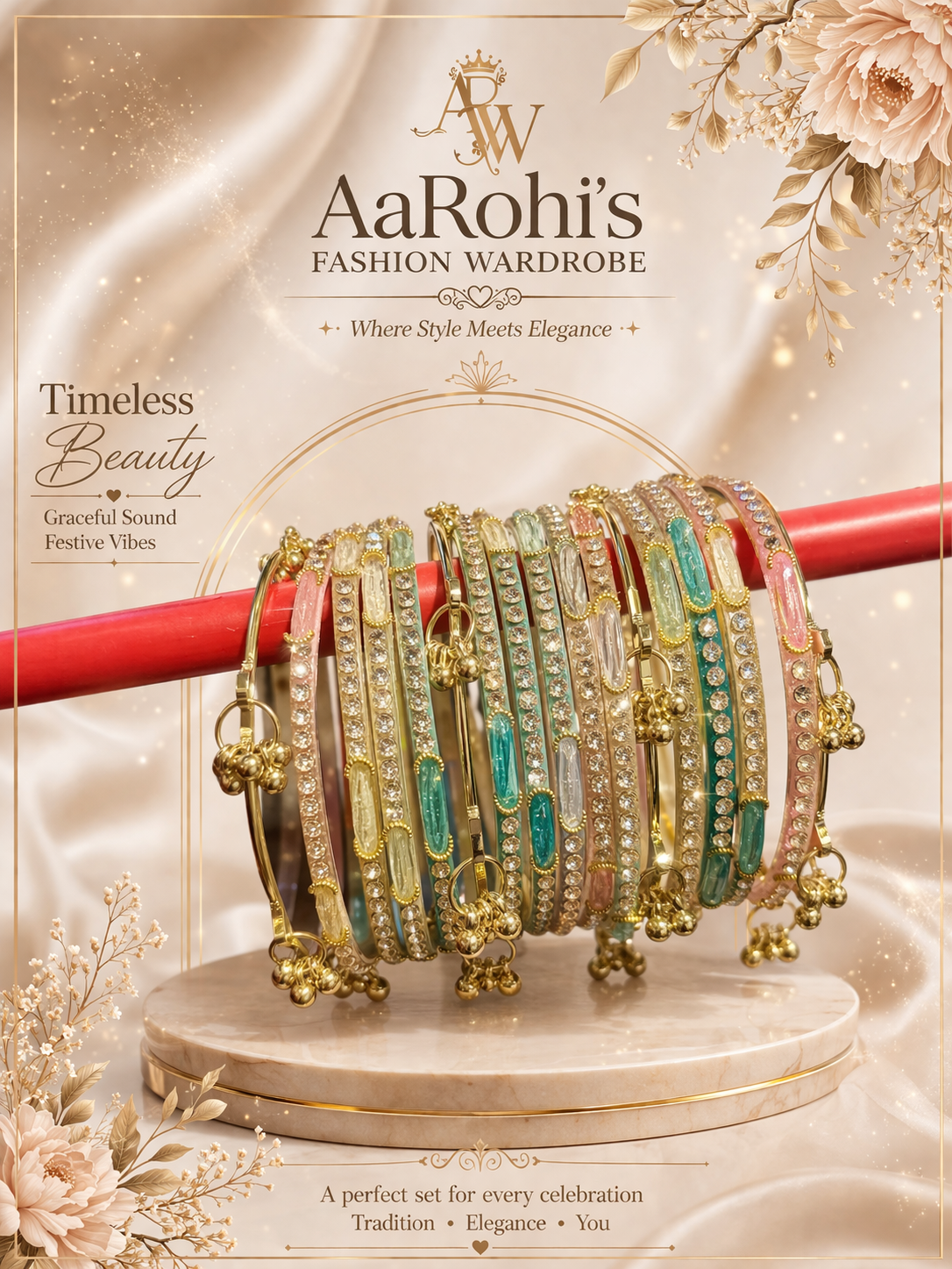 ✨ Noor-e-Chanda Bangles 🌙Pastels Tones
