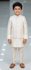 White Koti Kurta Pyjama Set