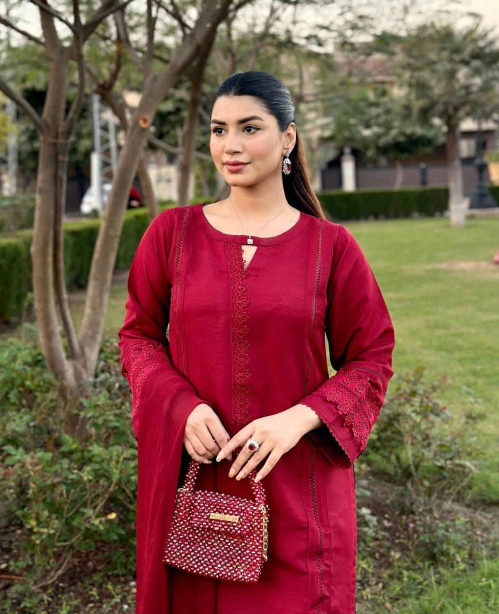 Ayesha B Lace Work 3-Piece Suit Set