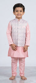Rose Pink Koti Kurta Pyjama Set