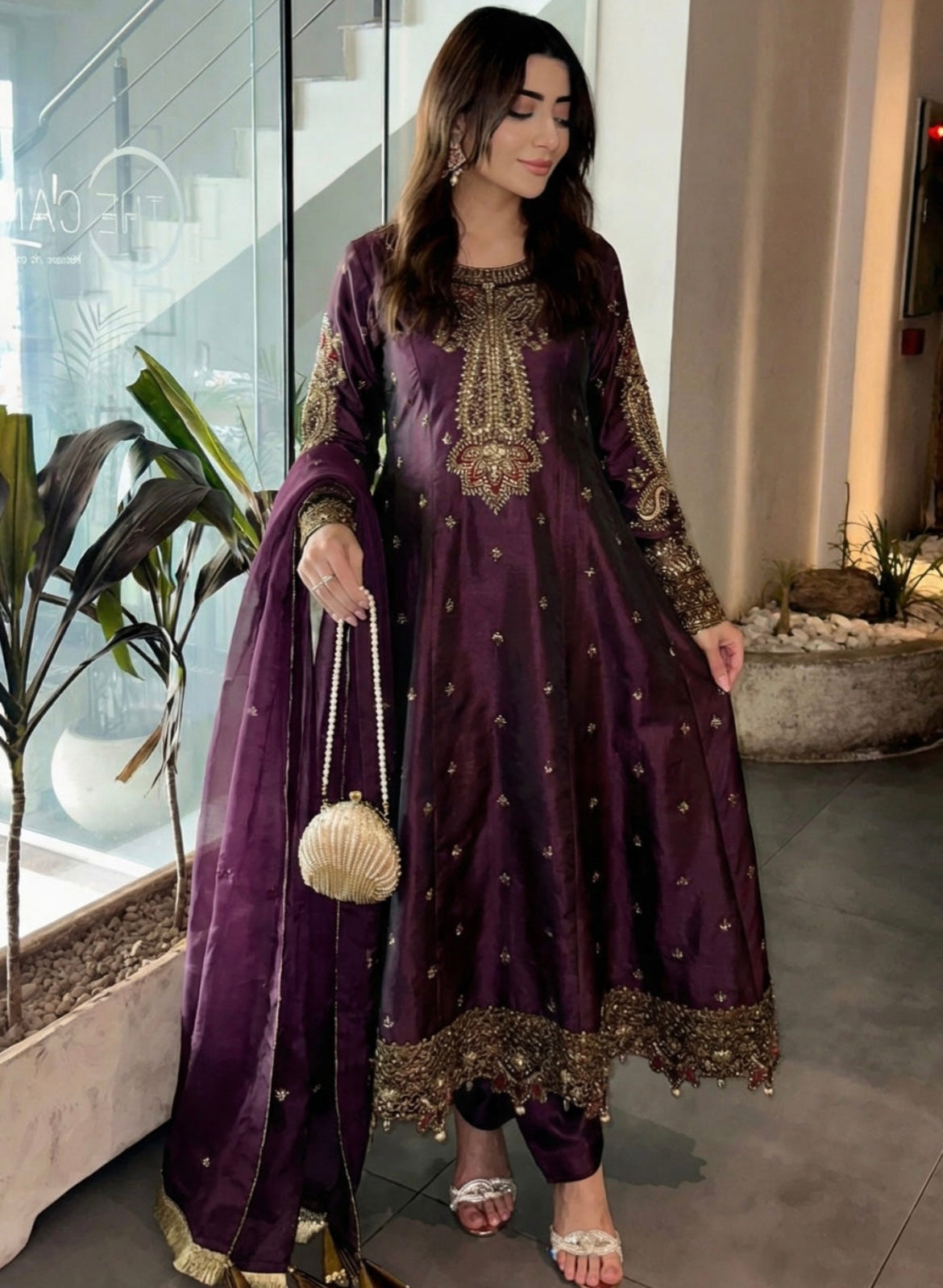 Plum Purple Flared Maxi Set – Grace in Every Flow