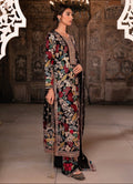 Elegant Black Chiffon Festive Suit Set with Potli Bag