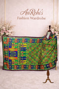 Pakistani Digital Print Satin Dupatta with Mirror Work