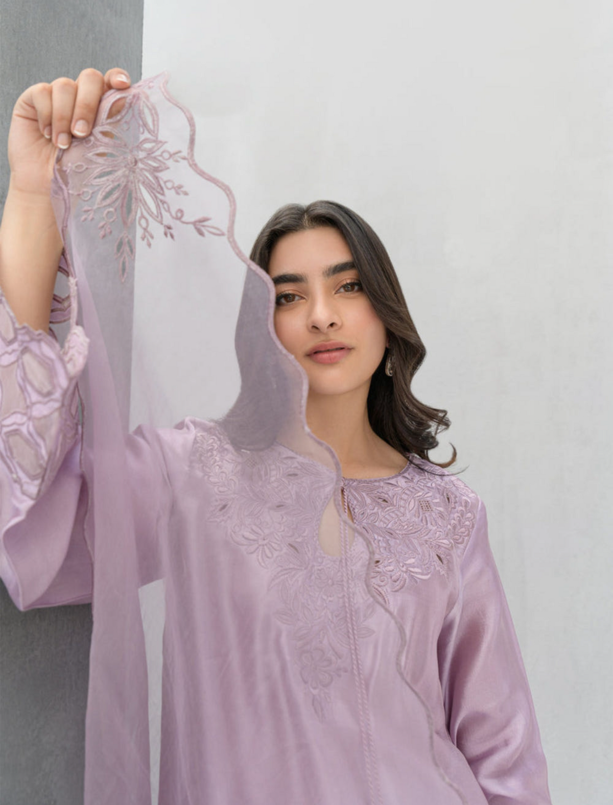 Lilac Era – Embroidered 3-Piece Shamooz Silk Suit