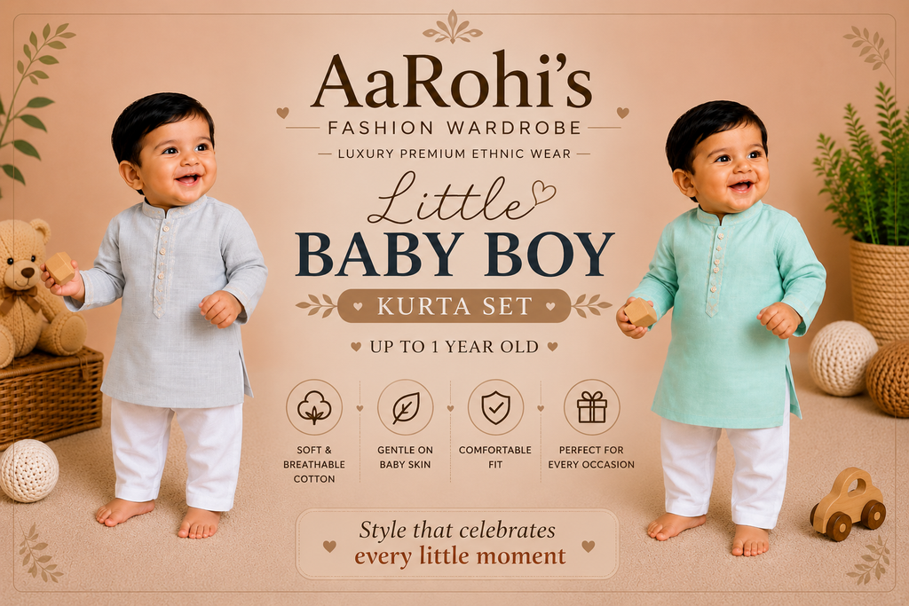 Baby Boy Cotton Kurta Trouser Set