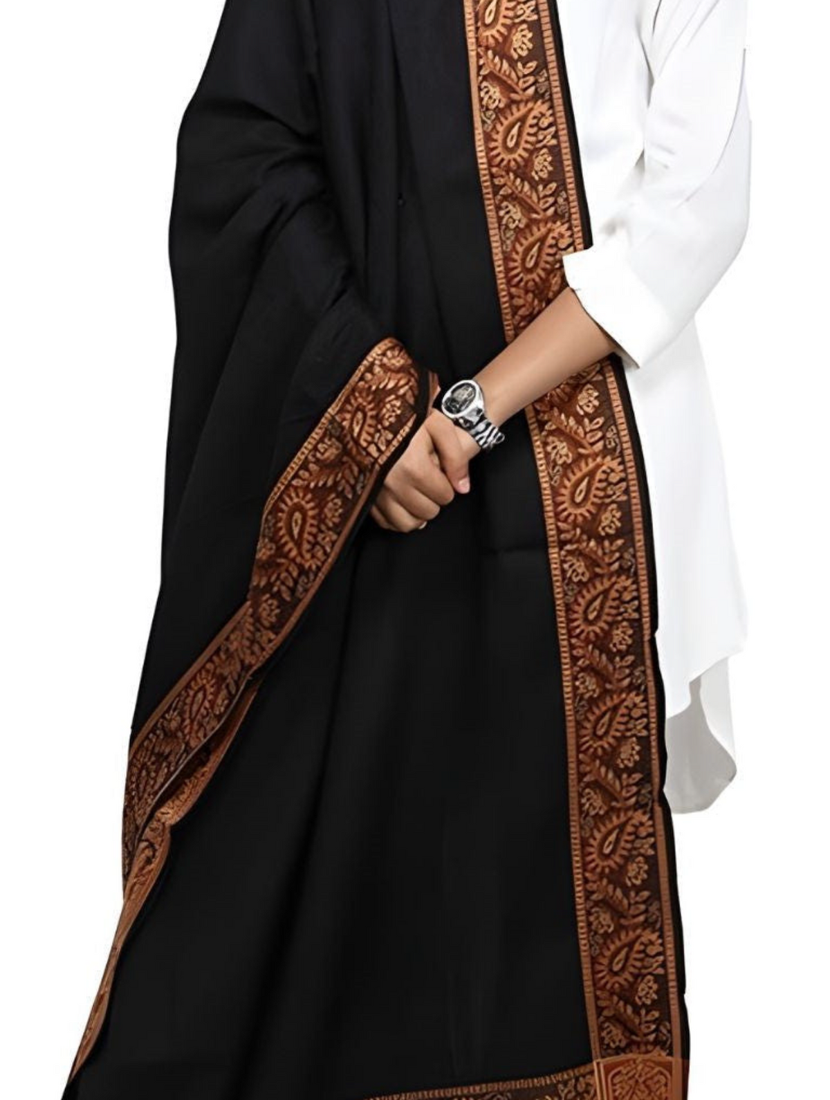 Elegant Pashmina-Look Acrylic Wool Shawl