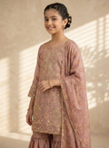 Blush Pink Lawn 3-Piece Gharara Suit
