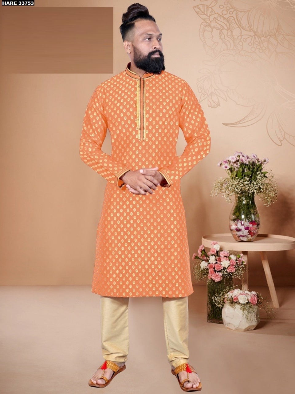 RKHARE 33753 – Elegant Jacquard Kurta