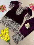 Velvet Party Wear Suit Set