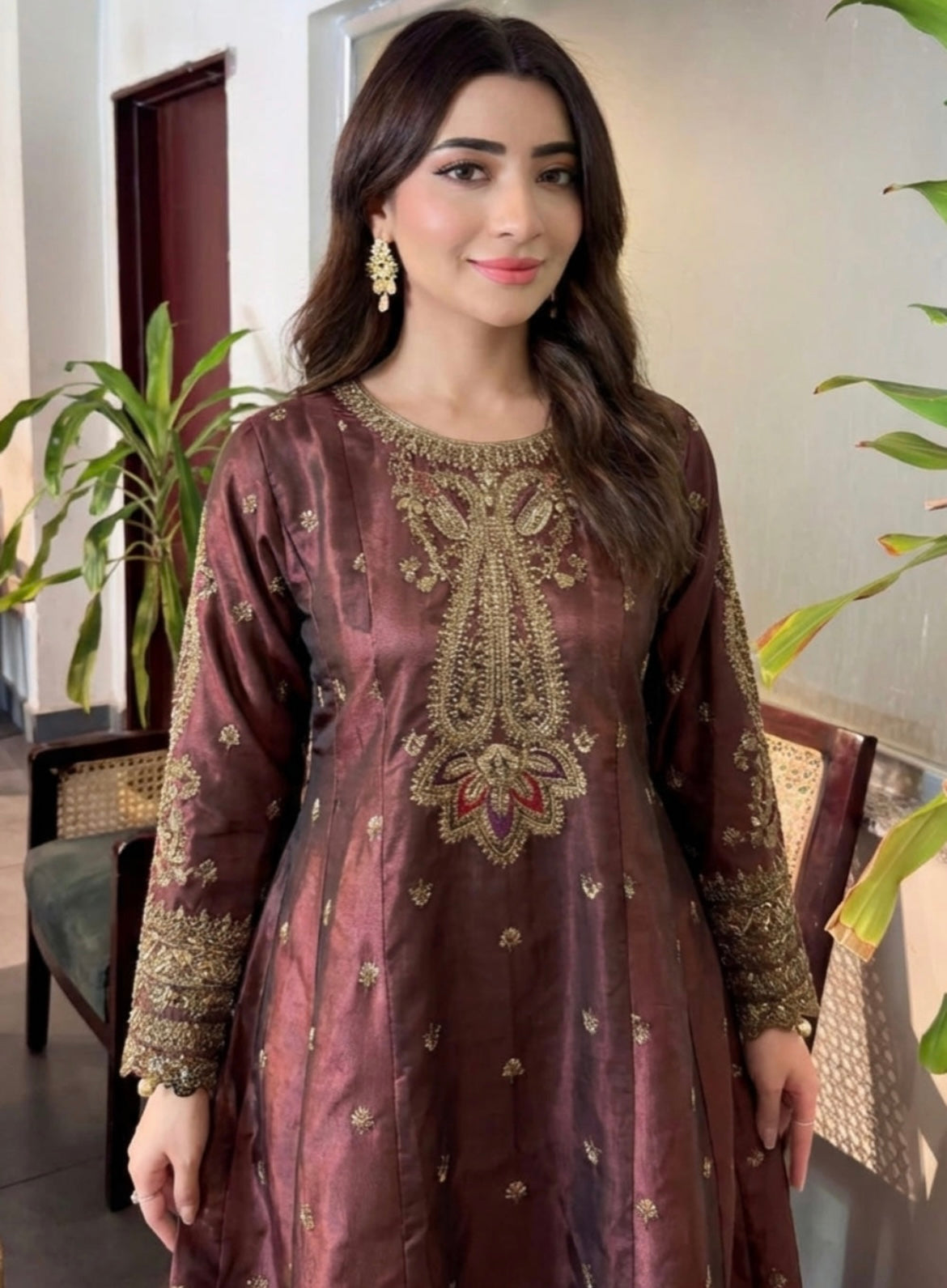 Laal Clothing Grape Wine Flared Maxi Set – Grace in Every Flow