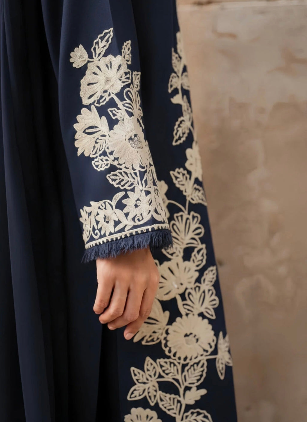 Elegant Navy Blue Embroidered Kurta Set – 3 Piece Ensemble