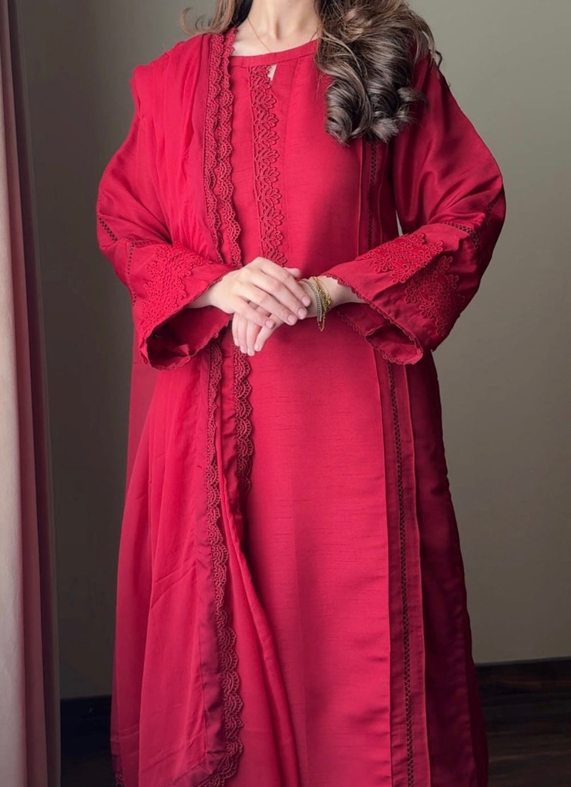 Ayesha B Lace Work 3-Piece Suit Set