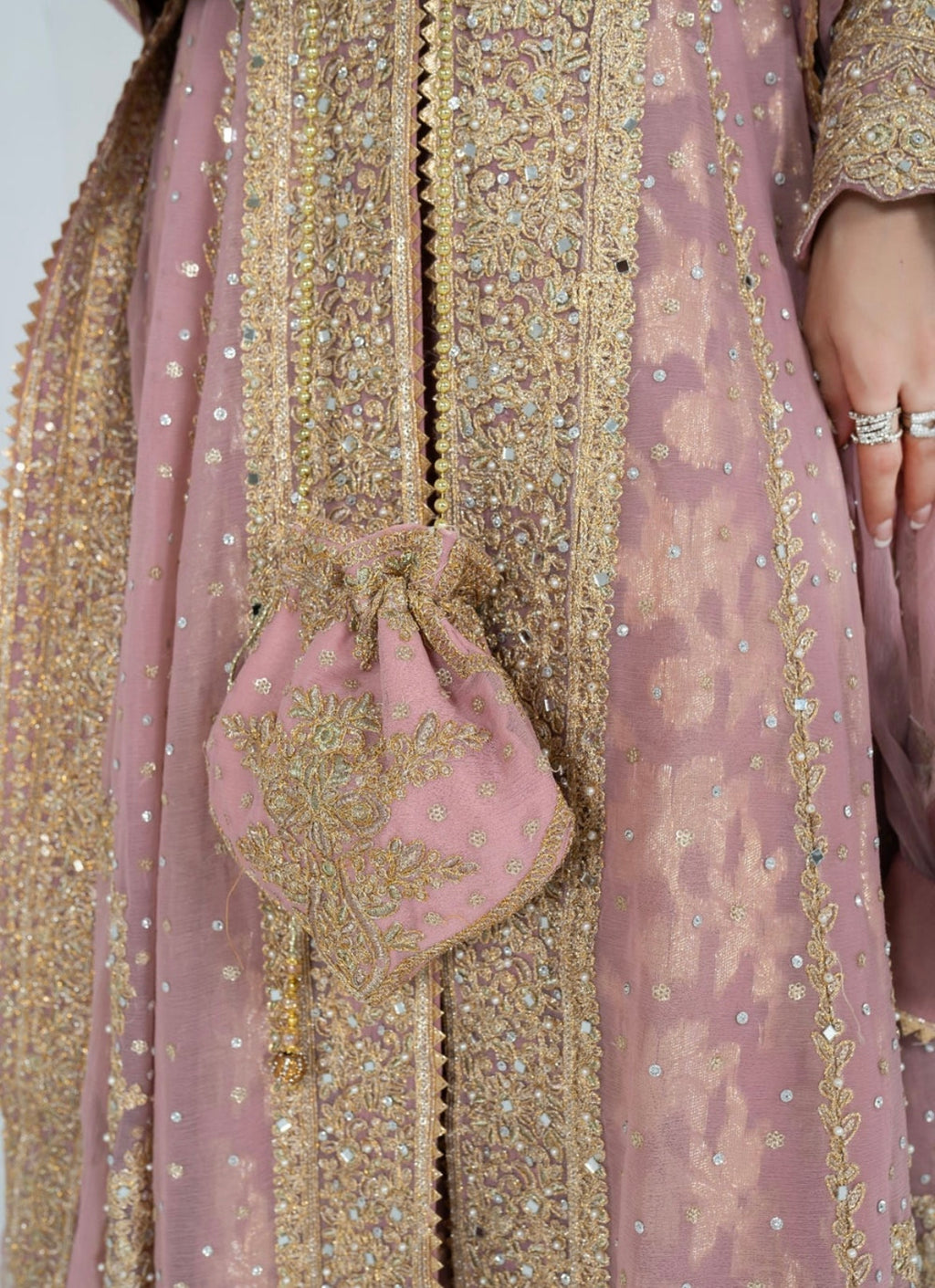 Noor Begum Embroidered Chiffon Gown – 4 Piece Festive Set (SIZE 48-50)