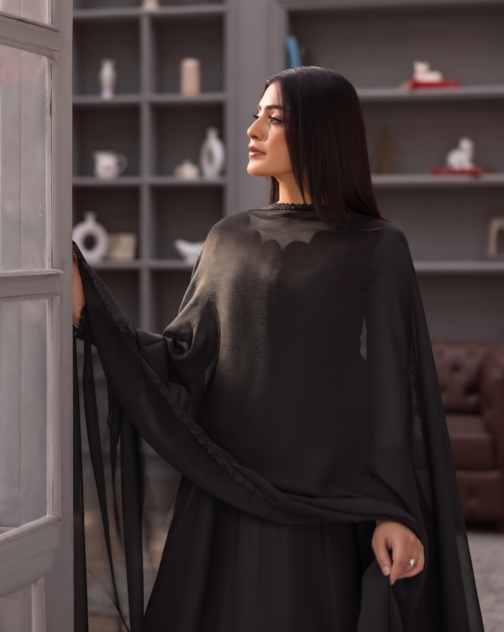 Elegant Chiffon Flared Maxi 2-Piece Suit