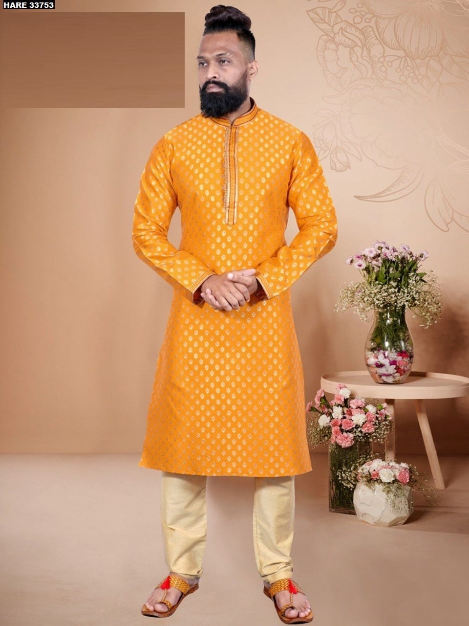 RKHARE 33753 – Elegant Jacquard Kurta