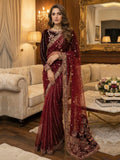 Velvet Saree – V-03 Maroon (3-Piece Set)