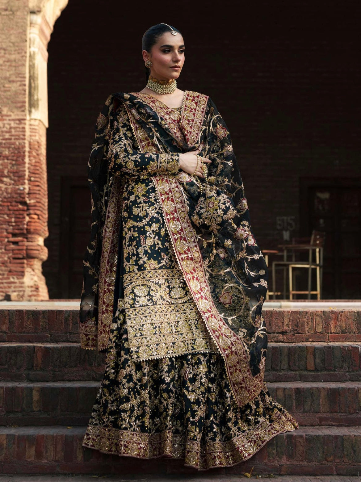 Black Sharara Set (S-42)