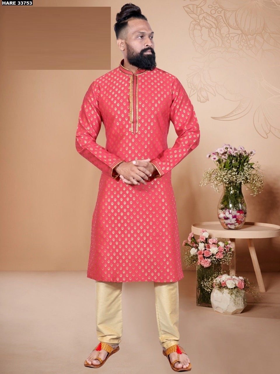 RKHARE 33753 – Elegant Jacquard Kurta