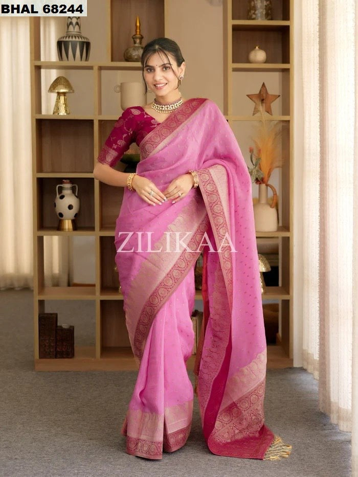 Zilikaa Banarasi Soft Silk Saree