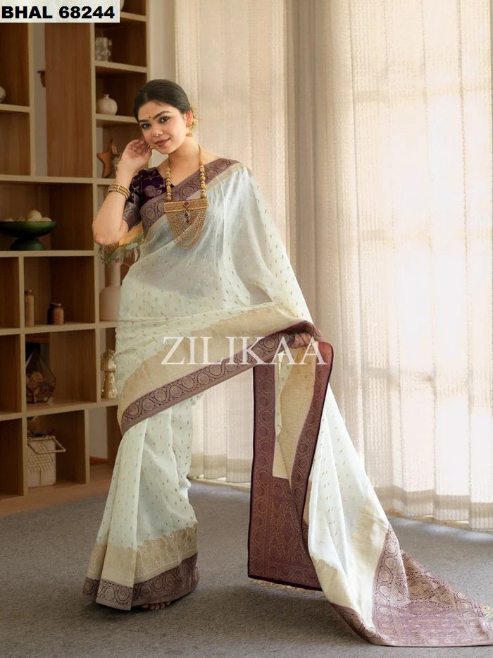 Zilikaa Banarasi Soft Silk Saree