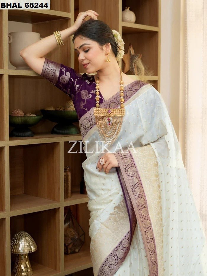 Zilikaa Banarasi Soft Silk Saree