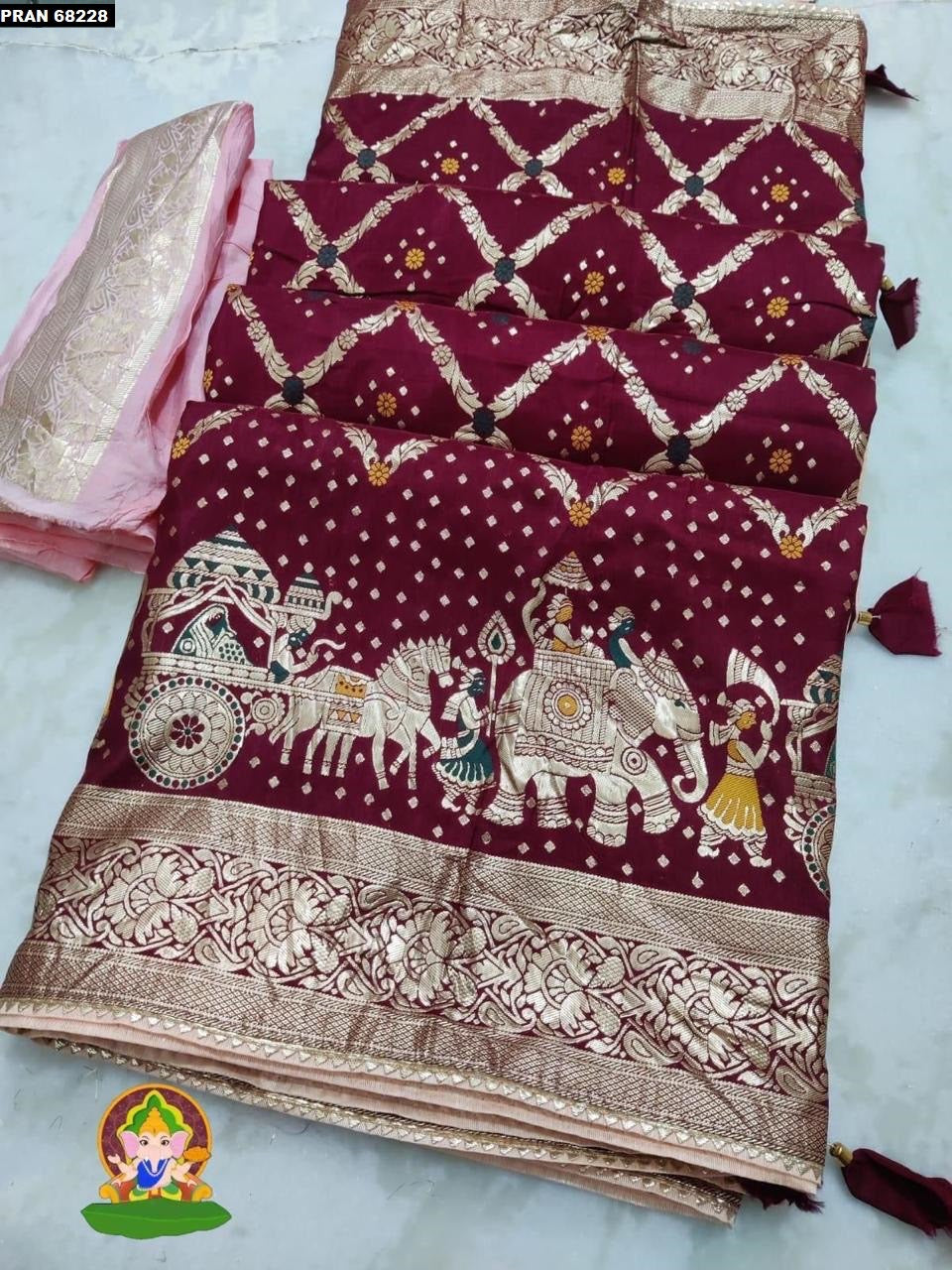 Pure Dola Banarasi Silk Saree