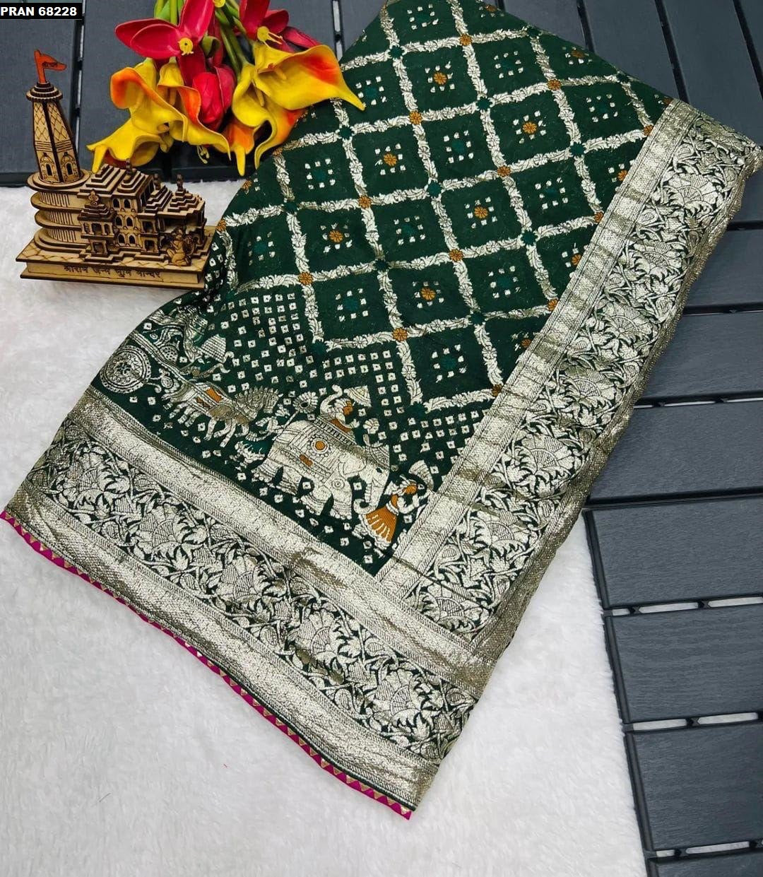 Pure Dola Banarasi Silk Saree