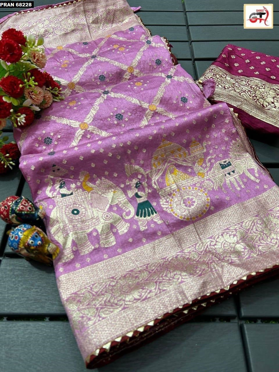 Pure Dola Banarasi Silk Saree