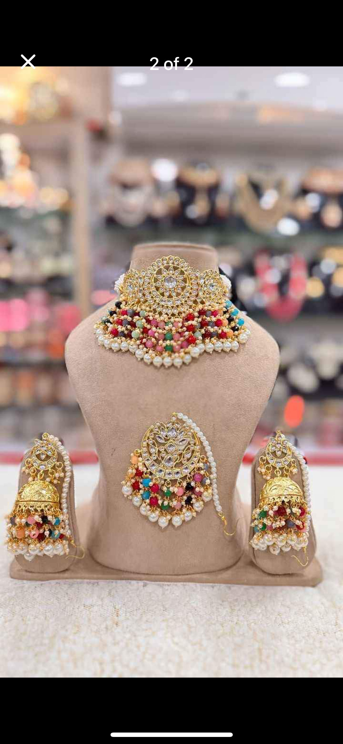 Royal Traditional Choker Set with Jhumka Earrings & Maang Tikka
