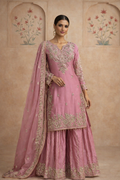 Premium Embroidered Gharara Suit Set