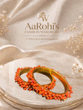 Orange Moti Kada Bangle
