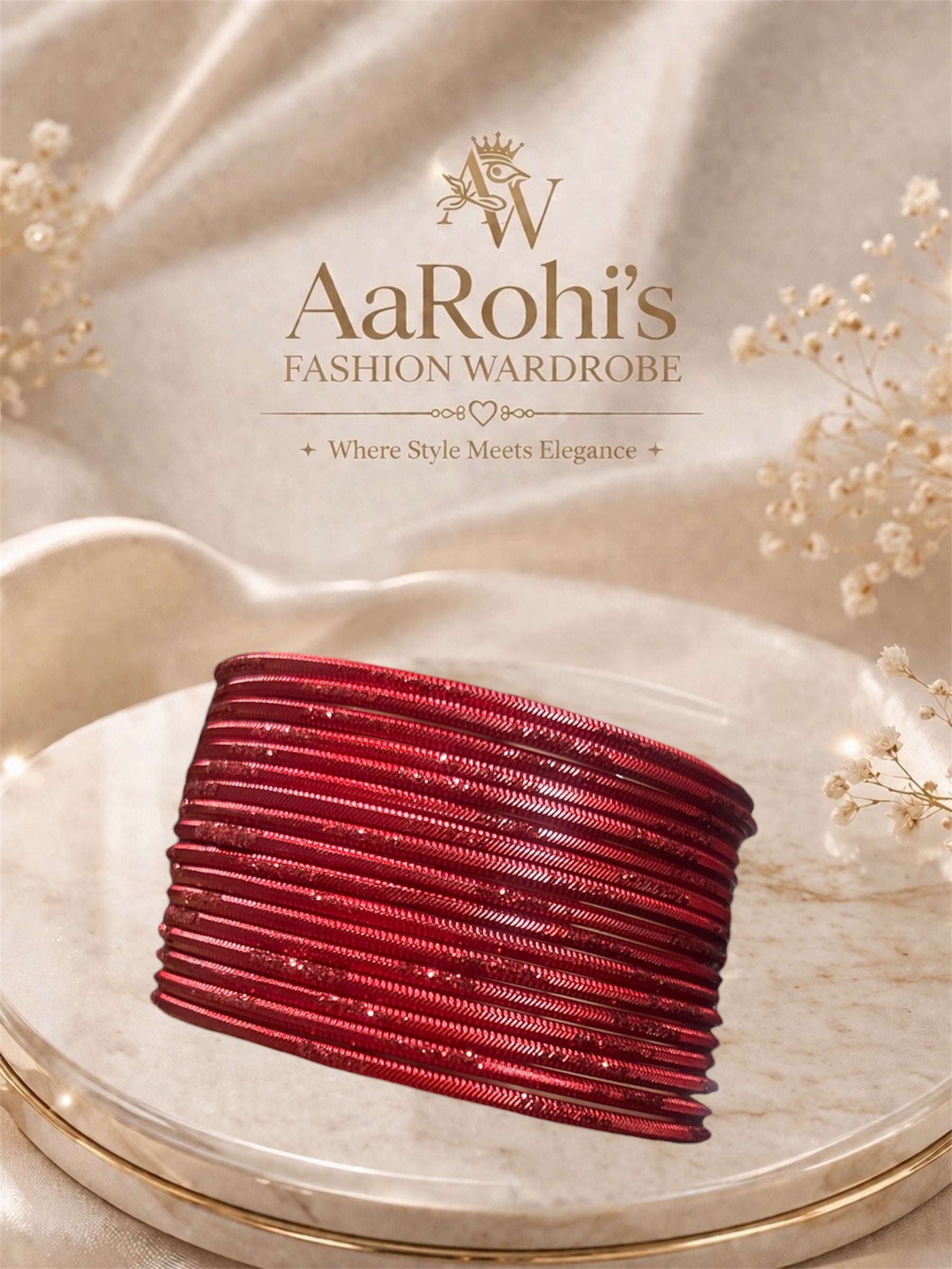 Red Metal Bangles