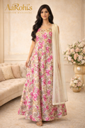 Elegant Floral Anarkali Set – Size 40