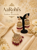 Kundan Polki Jhumki Set with Maang Tikka