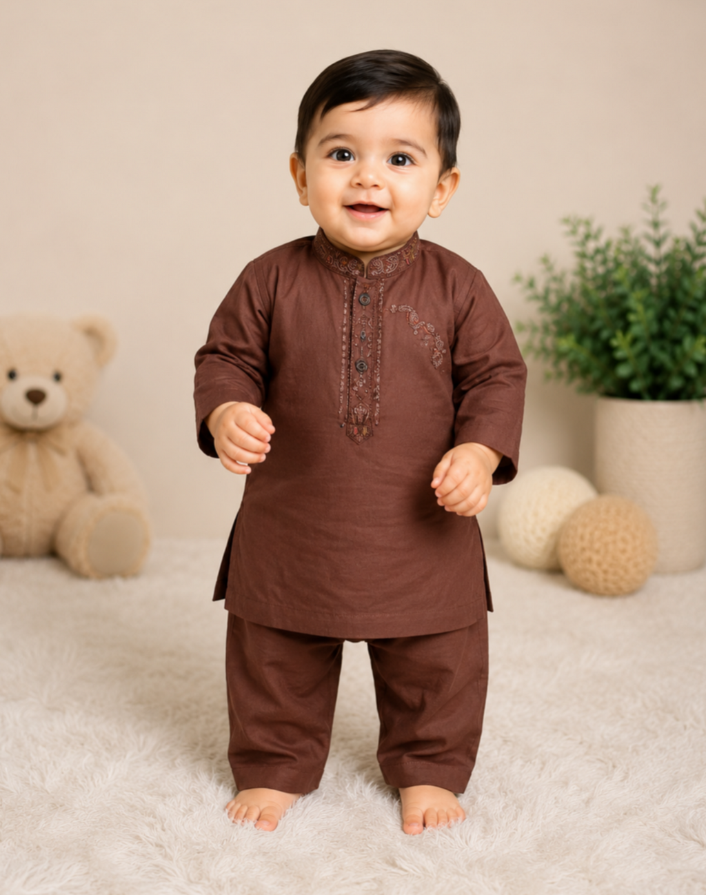 Little Baby Boy Cotton Kurta Trouser Set