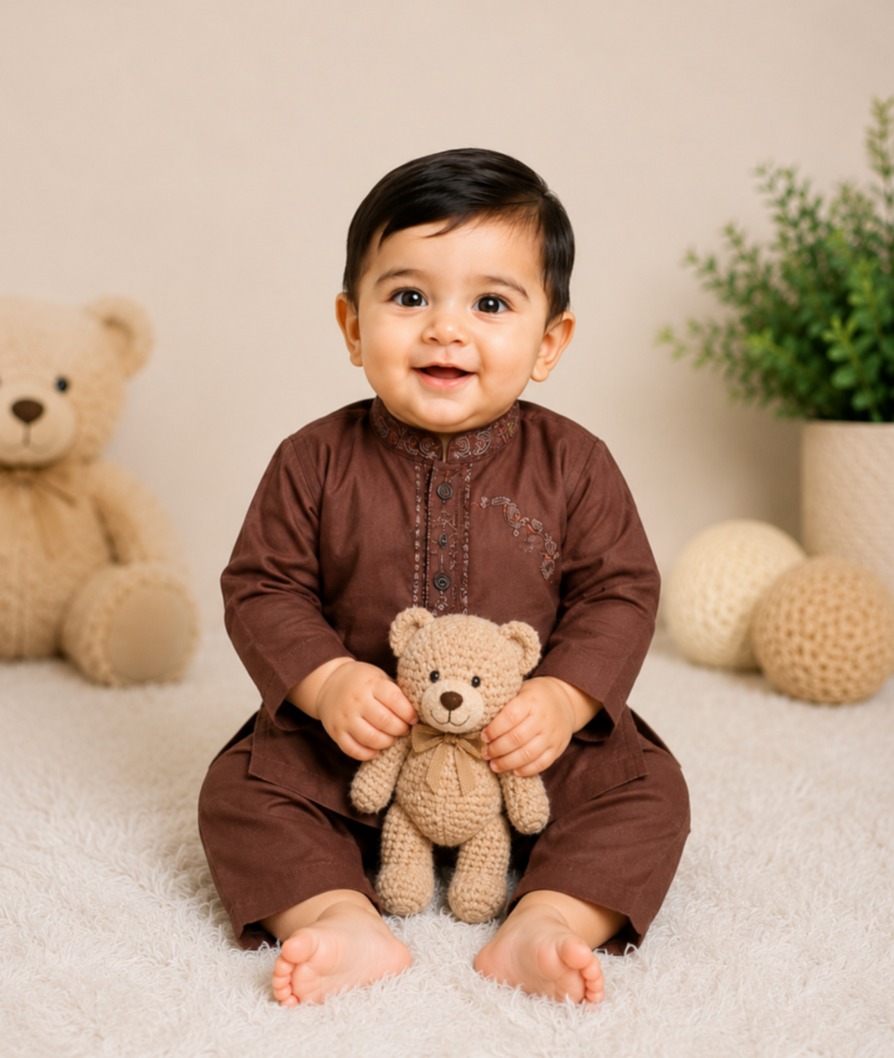 Little Baby Boy Cotton Kurta Trouser Set