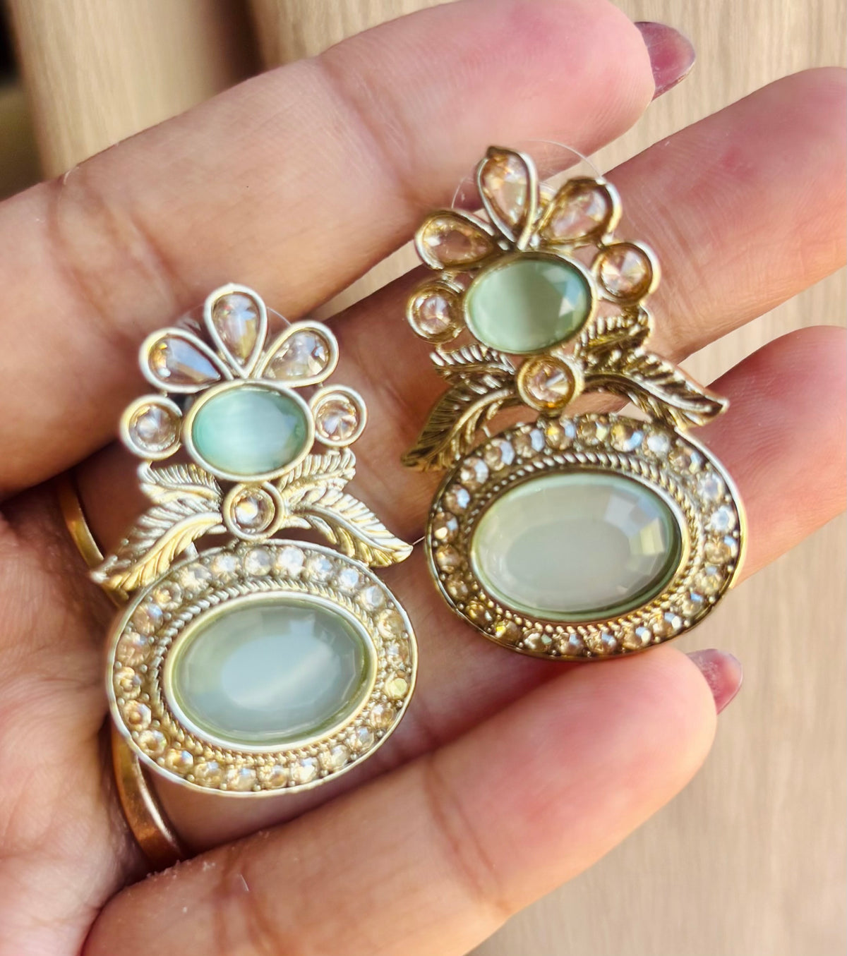 Floral Statement Drop Earrings