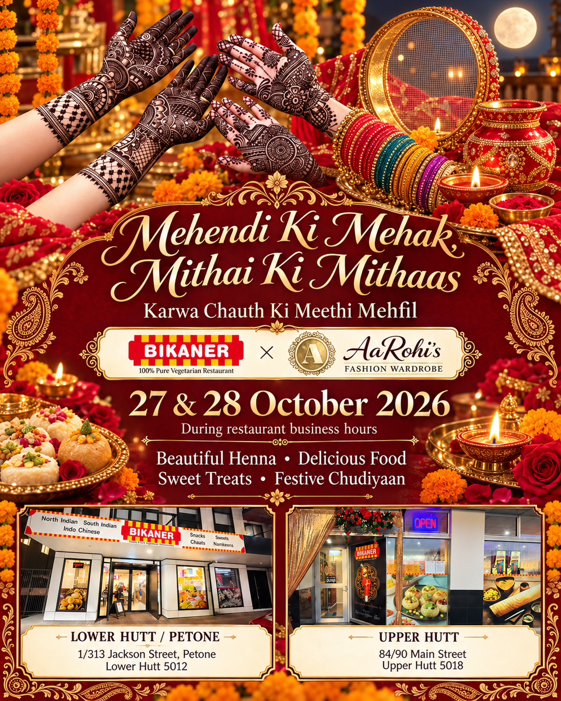Mehendi, Mithai & Chudiyaan ❤️ Celebrate Karwa Chauth with Us!