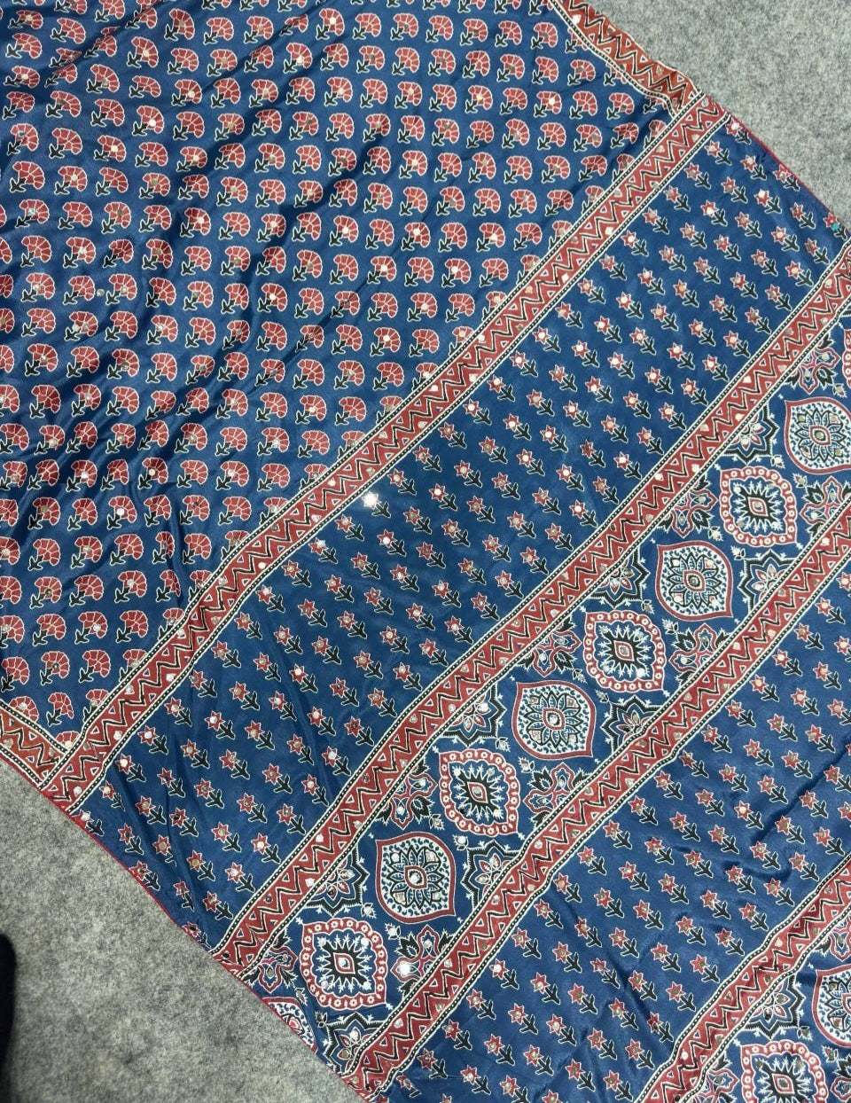 Premium Chinon Silk Digital Print Saree