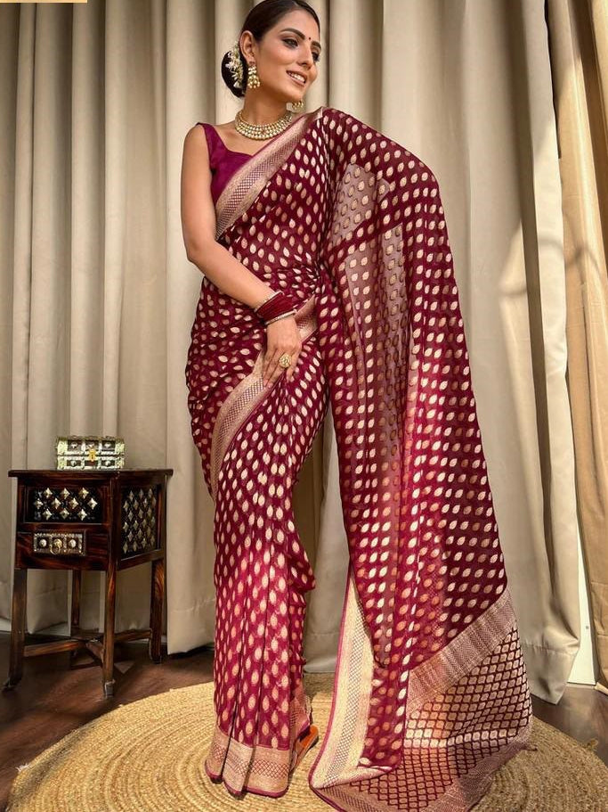 Banarasi Soft Silk Zari Jacquard Saree