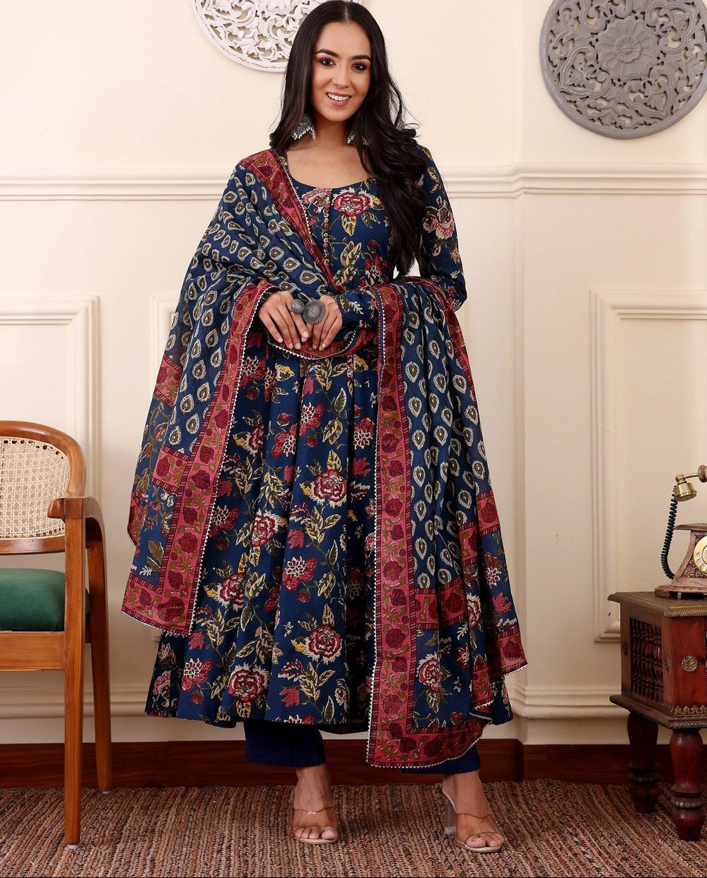 Elegant Everyday Printed 3-Piece Suit Set