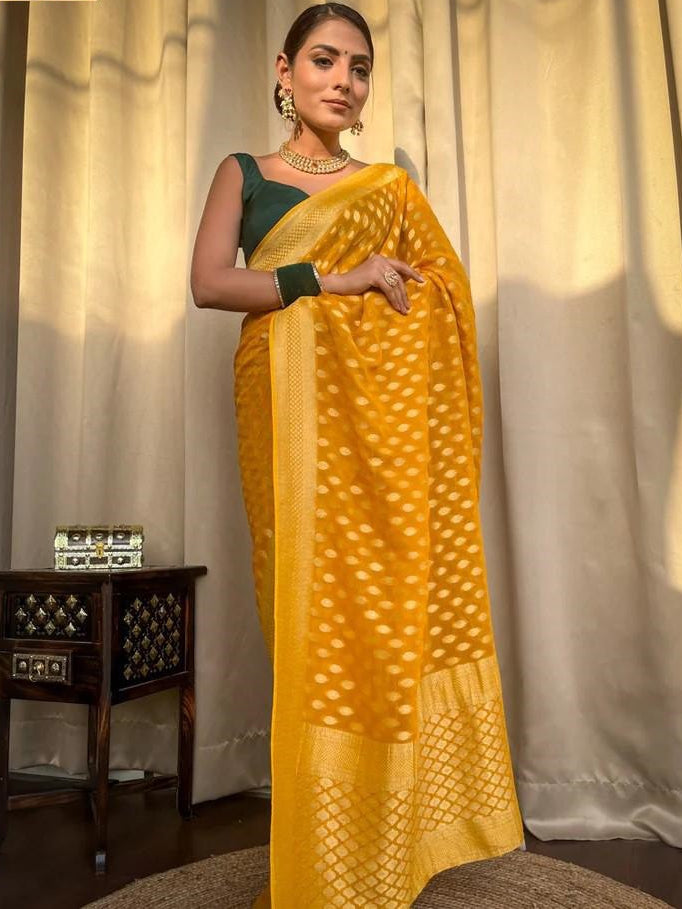 Banarasi Soft Silk Zari Jacquard Saree